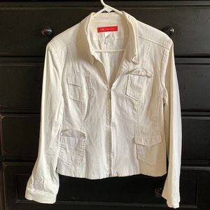 Anne Klein cotton lined Jacket with zipper and pockets, L
